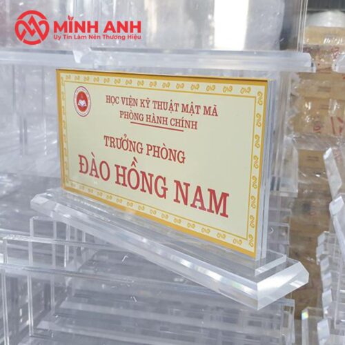 Biển Chức Danh Mica Đế 2 Cấp
