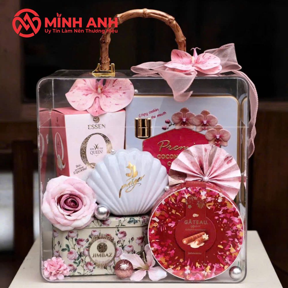 Cốp Mica Bo Cong Đựng Hoa – Quà Tết