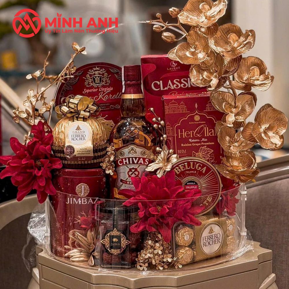 Giỏ Mica Tròn Đựng Quà Tết