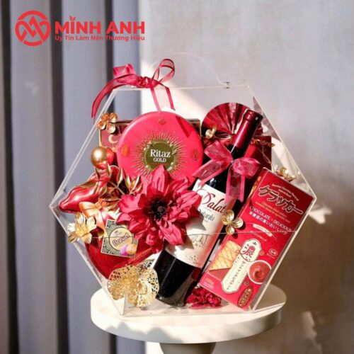 Hộp Mica Lục Giác Đựng Hoa – Quà Tết - Ảnh 4