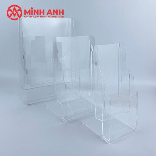 Kệ Mica Để Giấy, Tờ Rơi, Hồ Sơ A5 2 Tầng - Ảnh 3