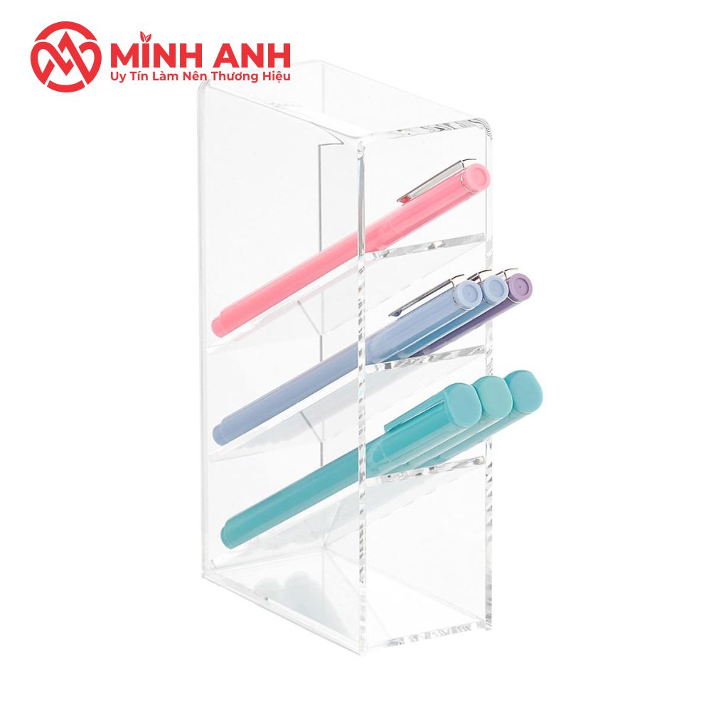 Kệ Mica Đựng Bút 3 Ngăn
