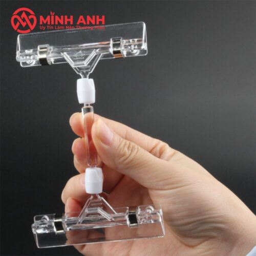 Kẹp Bảng Giảm Giá Trong Suốt 2 Đầu