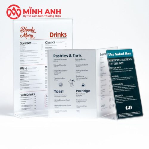 Menu Mica Uốn Liền Thân Khổ A6 - Ảnh 4